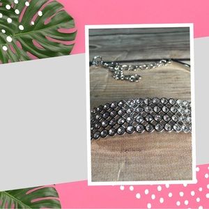 Silver & Rhinestone clasp bracelet